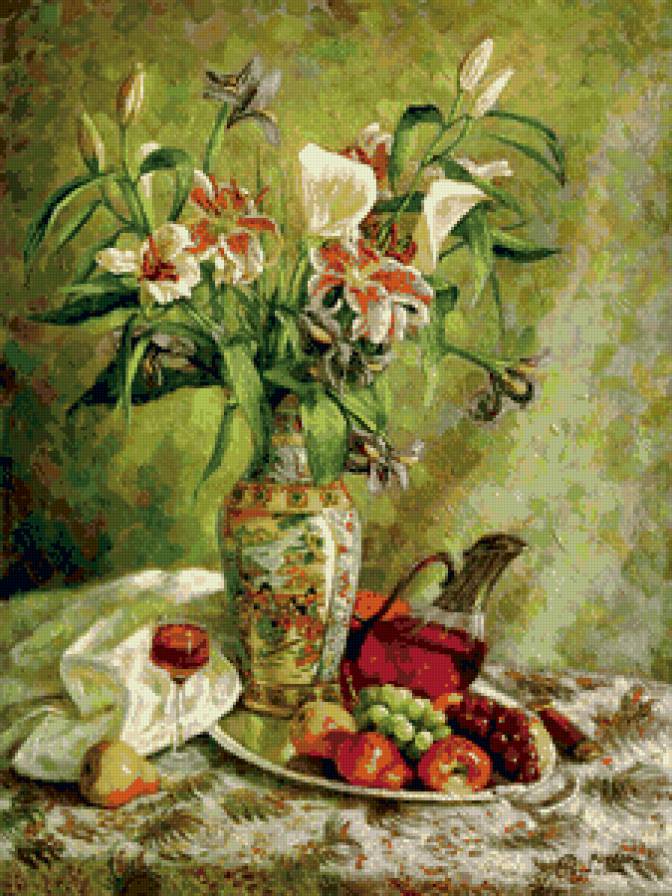 цветы - природа, цветы, букет, натюрморт - предпросмотр