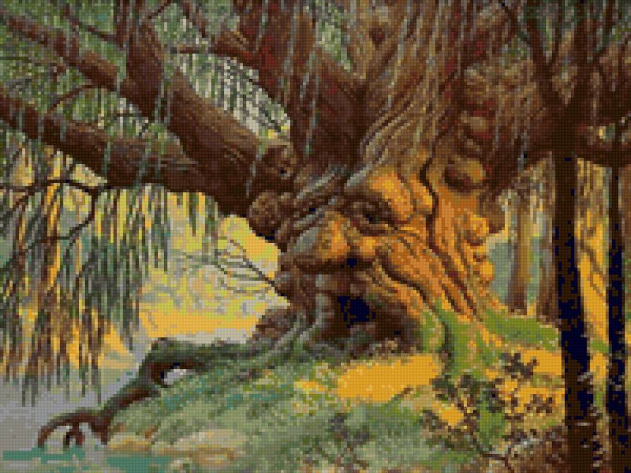 Старик - сказка, дерево, разное, природа, старик - предпросмотр