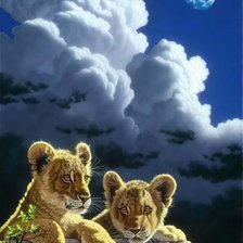 Схема вышивки «Львята»