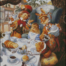 Схема вышивки «Алиса в стране чудес»