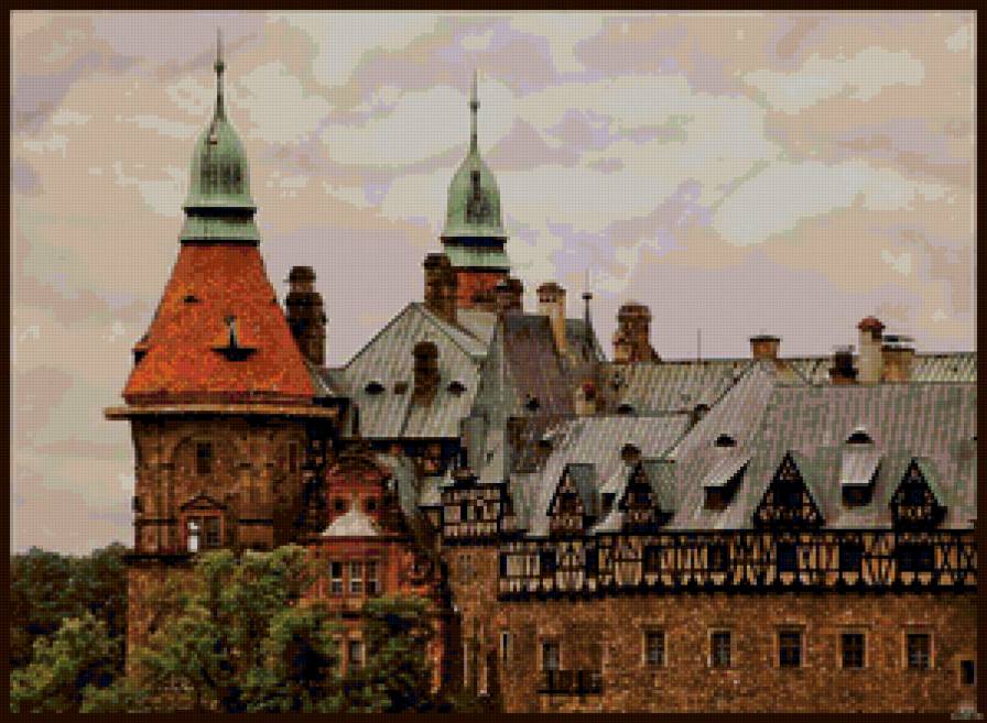 старый город - дома, город - предпросмотр