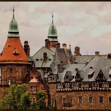 Схема вышивки «старый город»