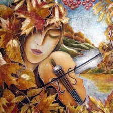 Схема вышивки «девушка и скрипка»