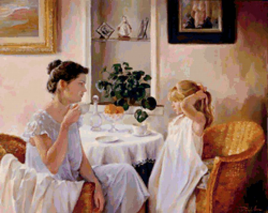 Доброе утро! - мама, ребенок, завтрак - предпросмотр