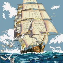 Схема вышивки «Корабль»