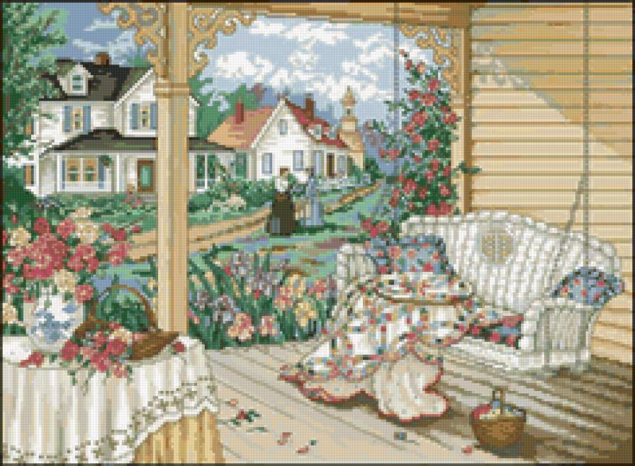 Усадьба - усадьба, природа, пейзаж, цветы, красота - предпросмотр