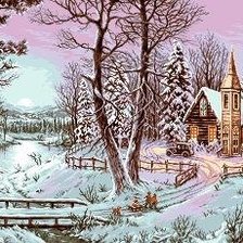 Схема вышивки «Зима»