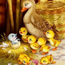 Схема вышивки «гадкий утенок»