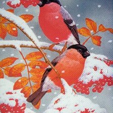 Схема вышивки «Снегири»