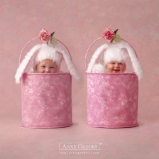 Схема вышивки «зайчата»