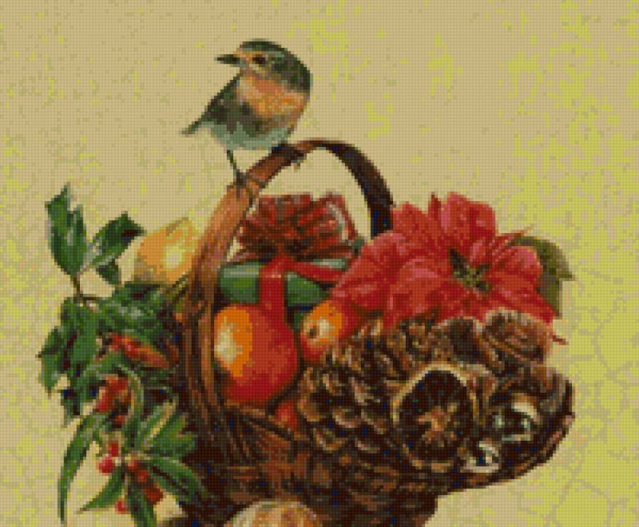 №71424 - пейзаж, животные, птицы - предпросмотр