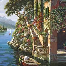 Схема вышивки «Озеро Комо»