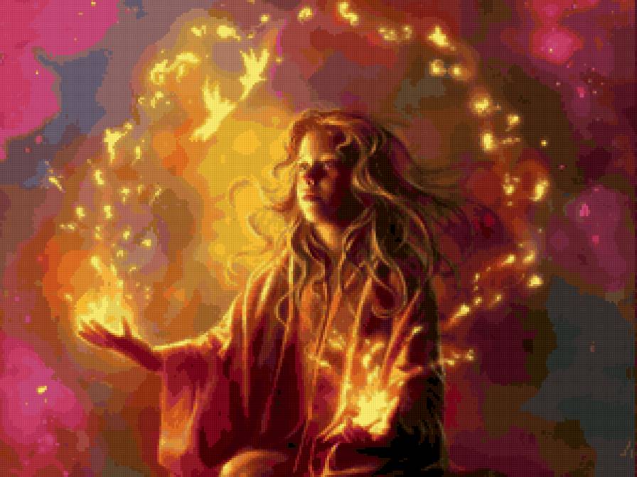 власть огня - девочка, огонь, волшебство, фентази - предпросмотр