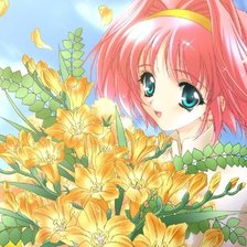 Схема вышивки «девочка аниме»