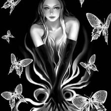 Схема вышивки «девушка-ночь»