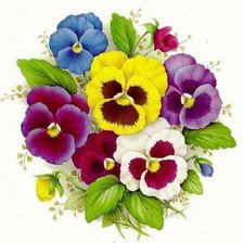 Схема вышивки «цветы»