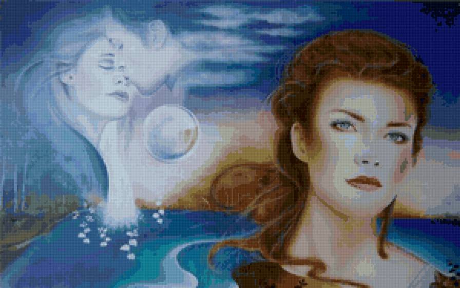 девушка - женщина, двое, любовь, девушки, романтика, образ - предпросмотр