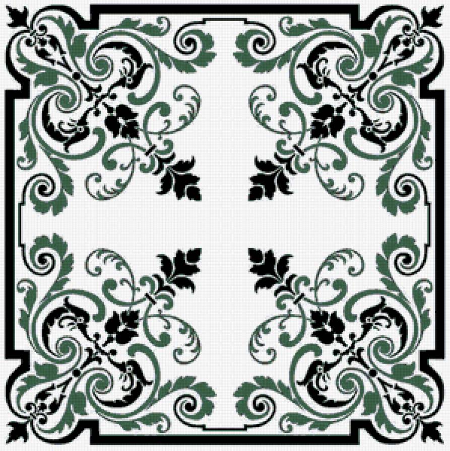 4 - подушка, узор, завитушки, орнамент - предпросмотр