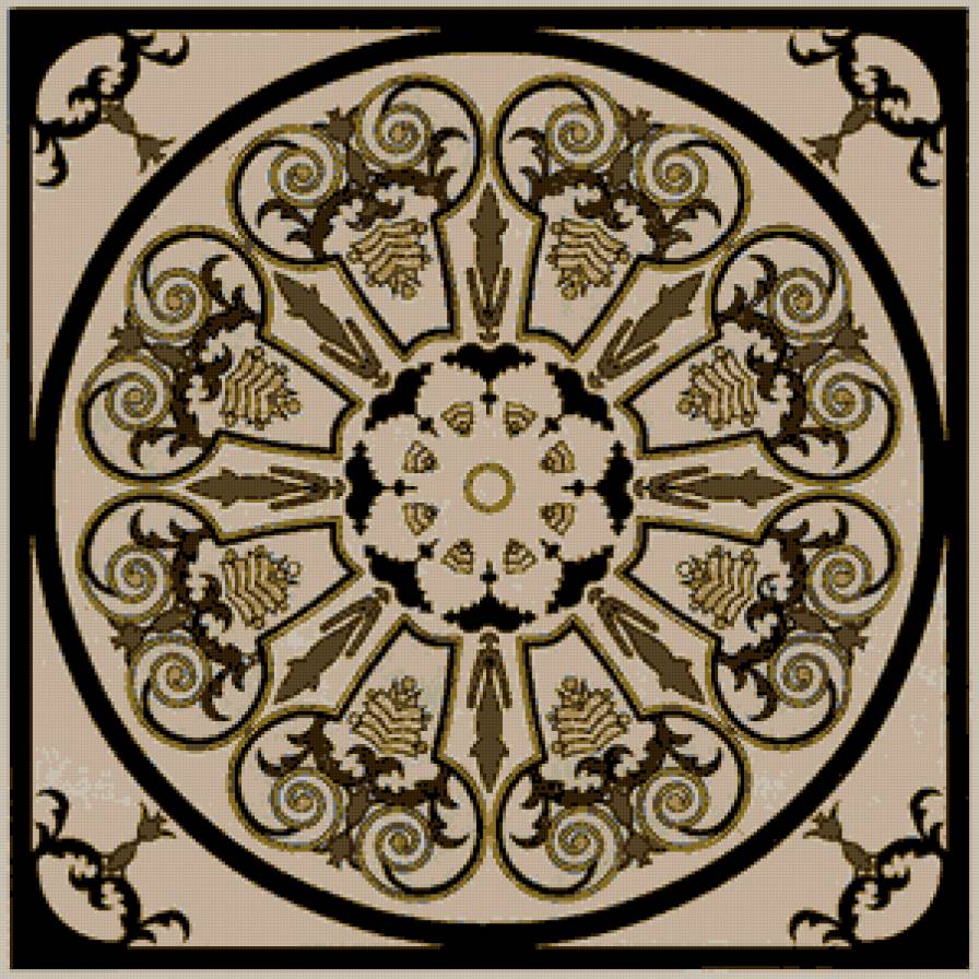 6 - завитушки, подушка, узор, орнамент - предпросмотр