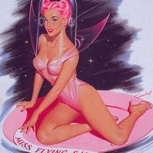 Схема вышивки «космическая девушка»