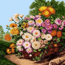 Схема вышивки «цветы»