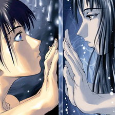 за стеклом...