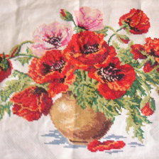 Схема вышивки «маки в вазе»