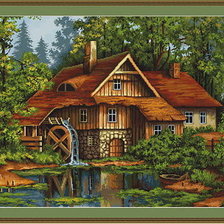 Схема вышивки «домик»