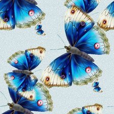 Схема вышивки «подушка "Бабочки"»