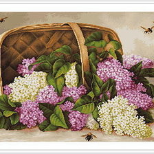 Схема вышивки «сирень»