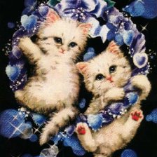 Схема вышивки «котята»