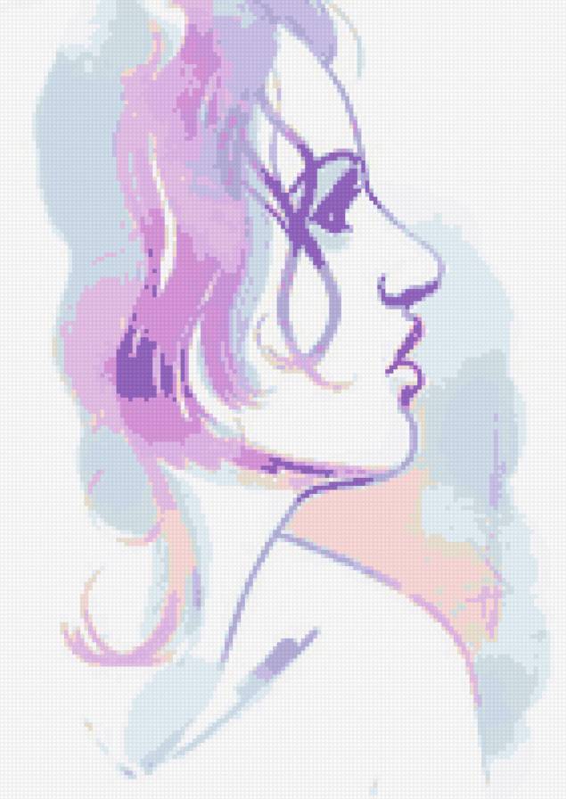 лицо - женщина, девушка, лицо, силуэт, профиль - предпросмотр