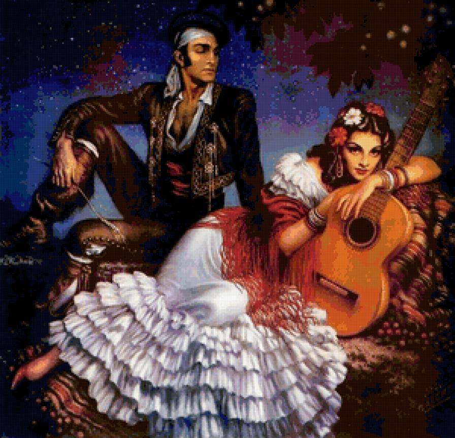 Художник Jesus Helguera - девушка, любовь, мужчина, испания, двое - предпросмотр