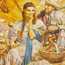 Схема вышивки «Художник Jesus Helguera»