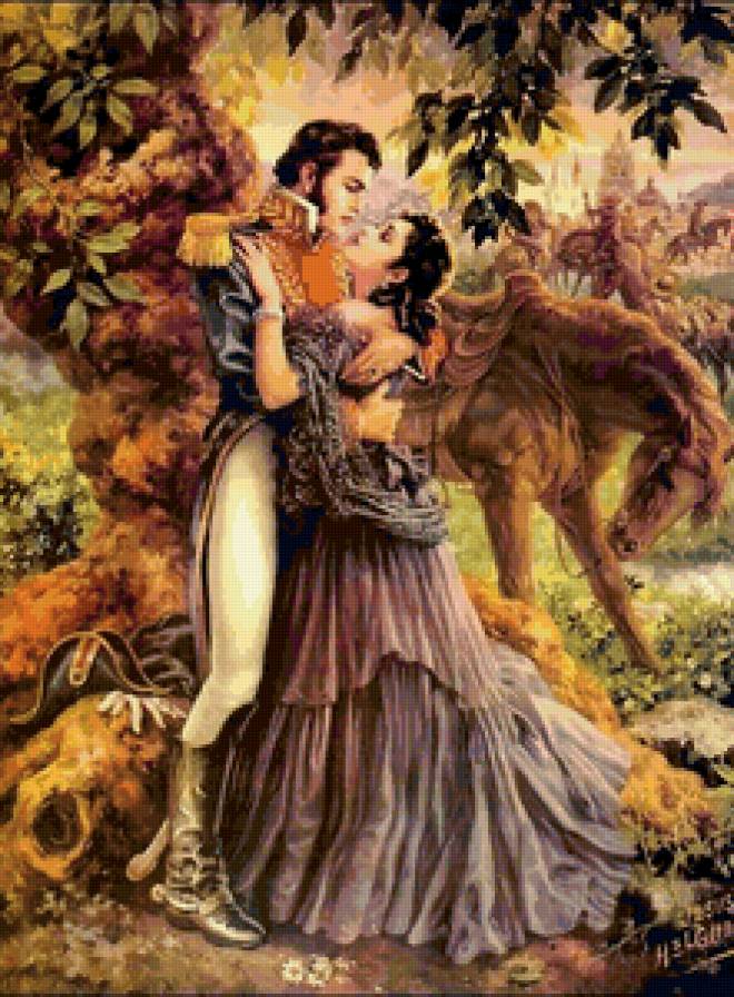 Художник Jesus Helguera - девушка, любовь, двое, мужчина - предпросмотр