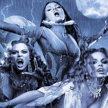 Схема вышивки «вампирши»