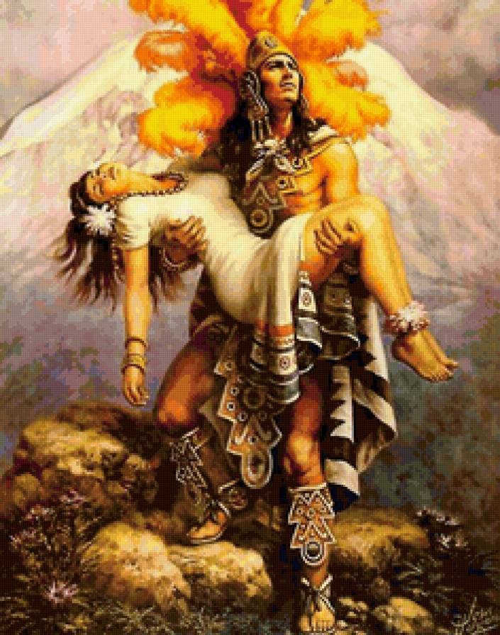 Художник Jesus Helguera - любовь, сюжет, девушка, двое, мужчина, этно - предпросмотр