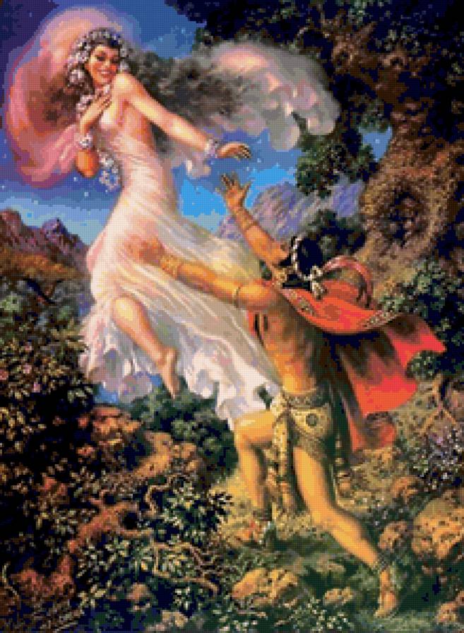 Художник Jesus Helguera - мужчина, двое, девушка, сюжет, любовь - предпросмотр