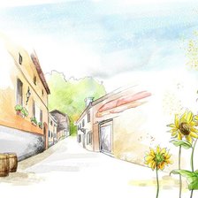 нежная акварель