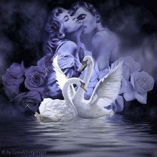 Схема вышивки «лебеді»