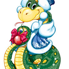 Схема вышивки «новогодняя змейка»