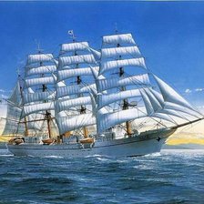 Схема вышивки «кораблик»