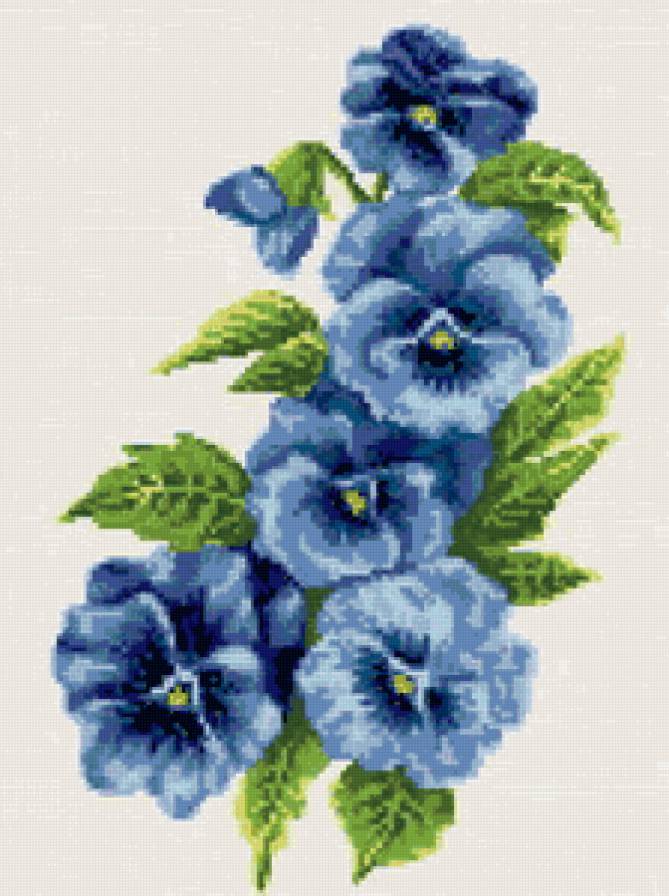 Серия "Букет" - букет, виола, анютины глазки, фиалки, цветы - предпросмотр