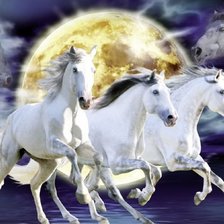 Схема вышивки «Лошади»