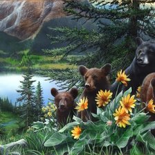 Схема вышивки «Медведи»