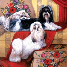 Схема вышивки «Собачки»