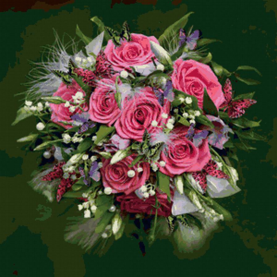 №73616 - букет, подушки, подушка, розы, цветы - предпросмотр