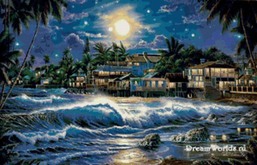 природа - море, пейзаж, картина - предпросмотр