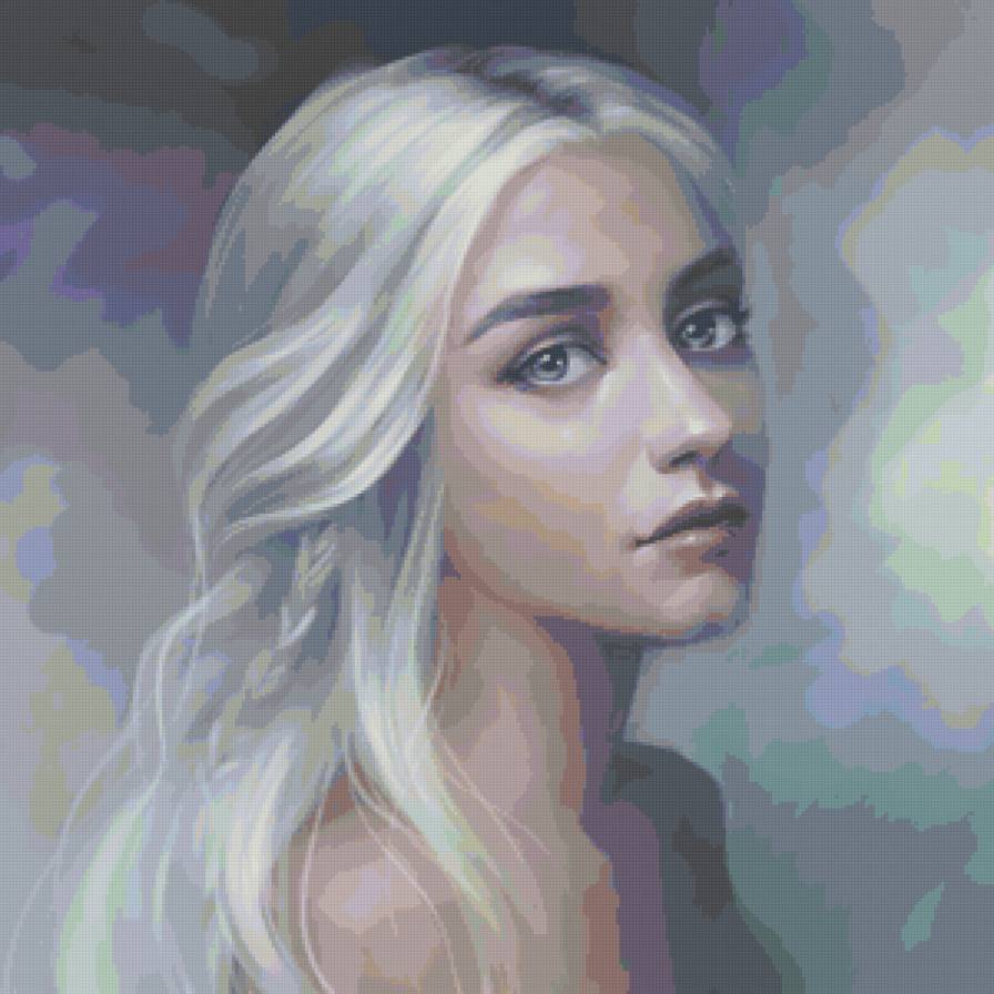 №73807 - девушка, картина, подушка, тортрет - предпросмотр