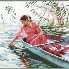 Схема вышивки «девушка на фоне»